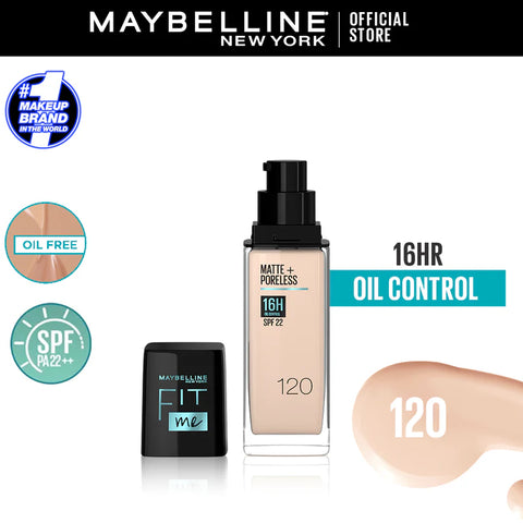 MAYBELLINE FIT ME 120 CLASSIC IVORY MATTE+PORELLESS FOUNDATION 30ML