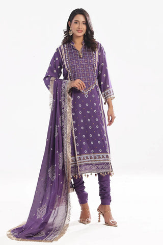 GUL AHMED -3 Piece Unstitched Embroidered Lawn Suit CL-52169