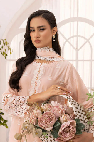 GUL AHMED-3 Piece Unstitched Schiffli Embroidered Printed Lawn Suit with Embroidered Lawn Dupatta CL-52398
