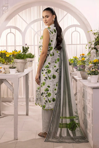 GUL AHMED-3 Piece Unstitched Schiffli Embroidered Lawn Suit with Printed Lawn Dupatta CL-52481
