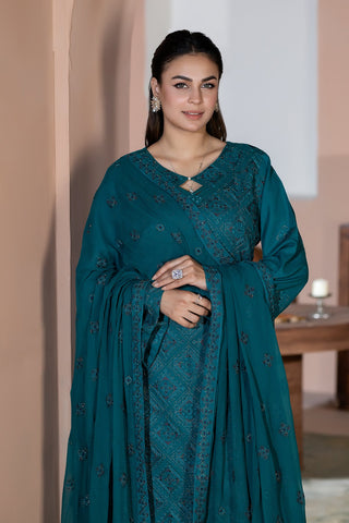 SHARJEENA KARANDI WITH CHIFFON DUPATTA KR-159