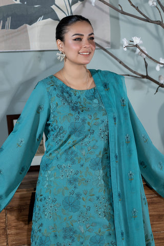 SHARJEENA KARANDI WITH CHIFFON DUPATTA KR-164