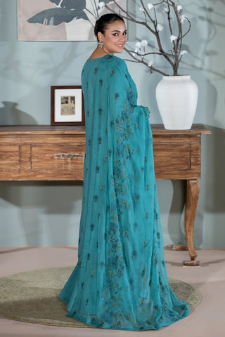 SHARJEENA KARANDI WITH CHIFFON DUPATTA KR-164