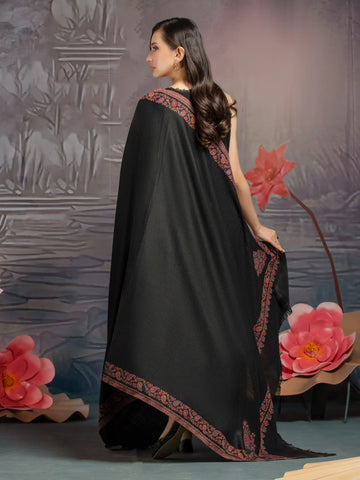 EDENROBE-Pashmina Jacquard Zari Shawl - EWMS5-039