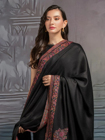 EDENROBE-Pashmina Jacquard Zari Shawl - EWMS5-039
