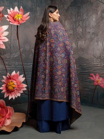 EDENROBE-Pashmina Jacquard Zari Shawl - EWMS5-044