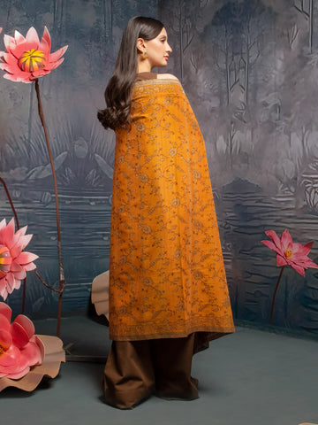 EDENROBE-Pashmina Jacquard Zari Shawl - EWMS5-006