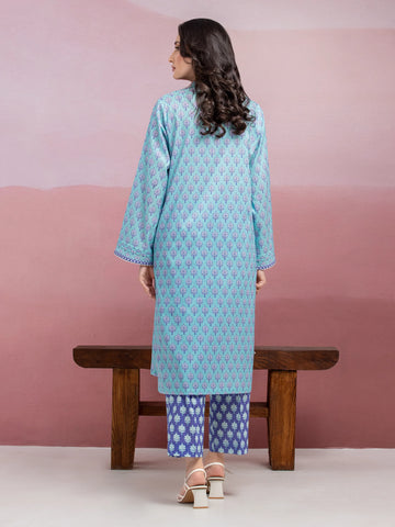 EDENROBE-35424-Unstitched Aqua Printed Lawn 2 Piece