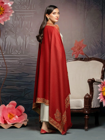 EDENROBE-Pashmina Jacquard Zari Shawl - EWMS5-014