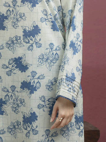 EDENROBE-35422-Unstitched Light Green Printed Lawn 2 Piece