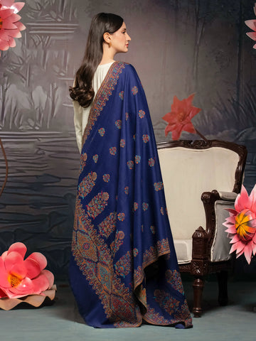 EDENROBE-Pashmina Jacquard Zari Shawl - EWMS5-041