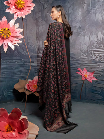 EDENROBE-Pashmina Jacquard Zari Shawl - EWMS5-038