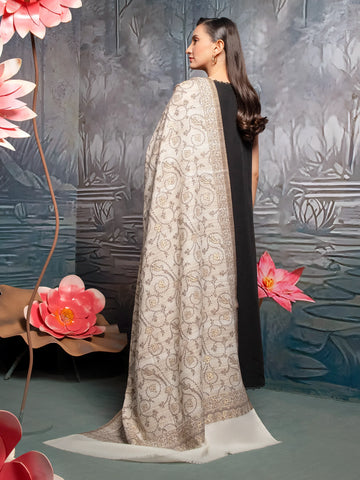 EDENROBE-Pashmina Jacquard Zari Shawl - EWMS5-001