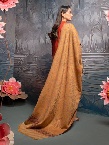 EDENROBE-Pashmina Jacquard Zari Shawl - EWMS5-015
