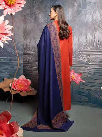EDENROBE-Pashmina Jacquard Zari Shawl - EWMS5-043