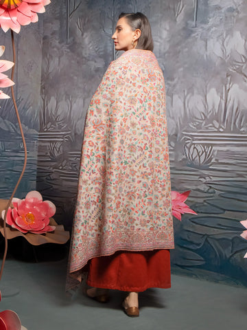 EDENROBE-Pashmina Jacquard Zari Shawl - EWMS5-023