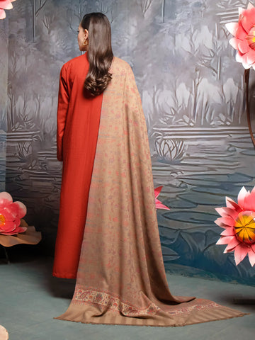 EDENROBE-Pashmina Jacquard Zari Shawl - EWMS5-020