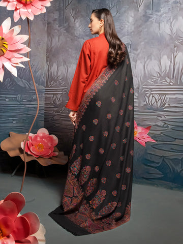 EDENROBE-Pashmina Jacquard Zari Shawl - EWMS5-034