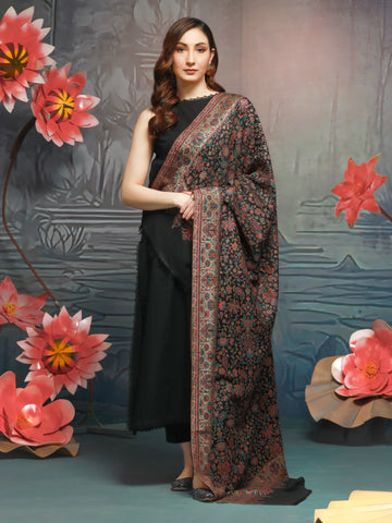 EDENROBE-Pashmina Jacquard Zari Shawl - EWMS5-035