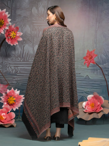 EDENROBE-Pashmina Jacquard Zari Shawl - EWMS5-032