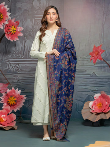 EDENROBE-Pashmina Jacquard Zari Shawl - EWMS5-042