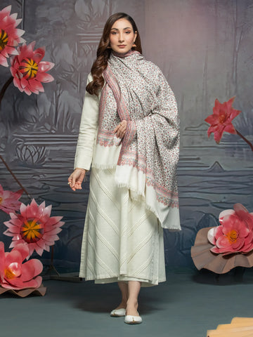 EDENROBE-Pashmina Jacquard Zari Shawl - EWMS5-011