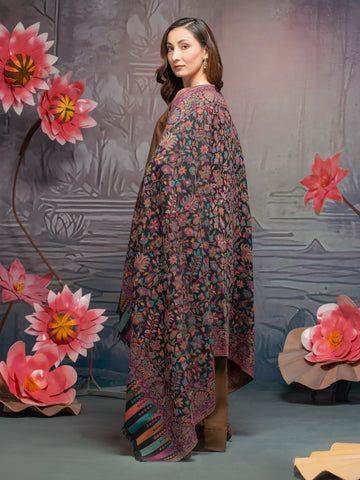 EDENROBE-Pashmina Jacquard Zari Shawl - EWMS5-033