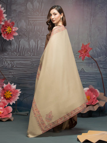 EDENROBE-Pashmina Jacquard Zari Shawl - EWMS5-021