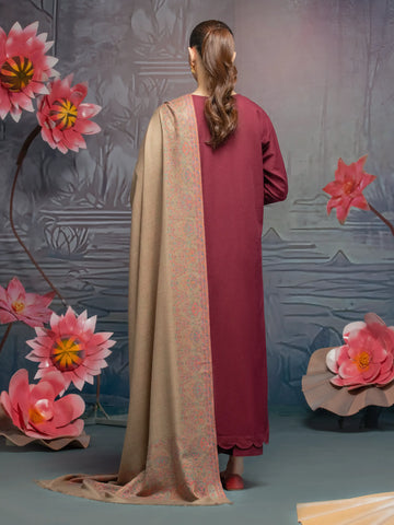 EDENROBE-Pashmina Jacquard Zari Shawl - EWMS5-016
