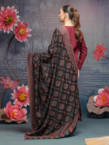 EDENROBE-Pashmina Jacquard Zari Shawl - EWMS5-040