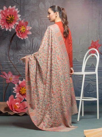 EDENROBE-Pashmina Jacquard Zari Shawl - EWMS5-024