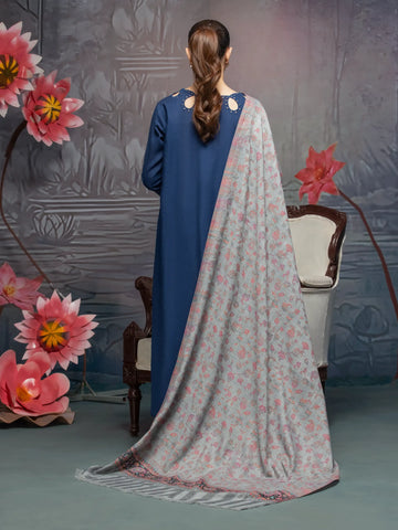 EDENROBE-Pashmina Jacquard Zari Shawl - EWMS5-022