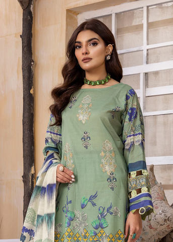 HUSN-E-JAHAN DIGITAL PRIN LAWN EMBROIDERED D-411