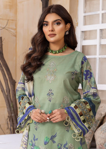 HUSN-E-JAHAN DIGITAL PRIN LAWN EMBROIDERED D-411