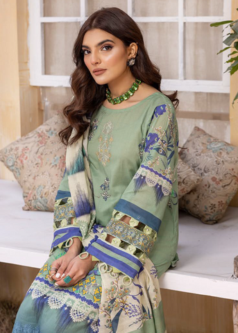 HUSN-E-JAHAN DIGITAL PRIN LAWN EMBROIDERED D-411