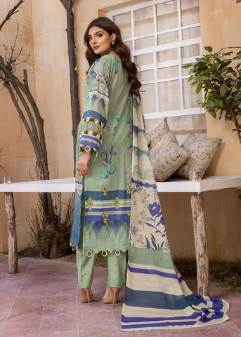HUSN-E-JAHAN DIGITAL PRIN LAWN EMBROIDERED D-411