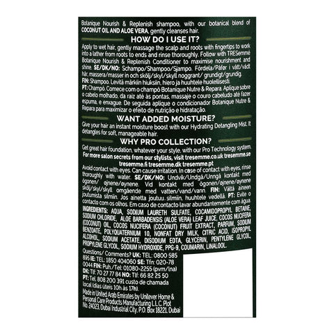 TRESEMME BOTANIQUE NOURISH & REPLENISH SHAMPOO 400ML