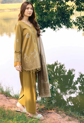 ONORA BY HUMDUM EMBROIRERED KHADER WITH JACQUARD SHAWL D-09