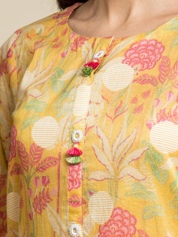 EDENROBE-28554-Unstitched Yellow Multi Printed Cambric 3 Piece