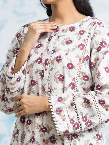 EDENROBE-29316-Unstitched White Multi Printed Khaddar 3 Piece