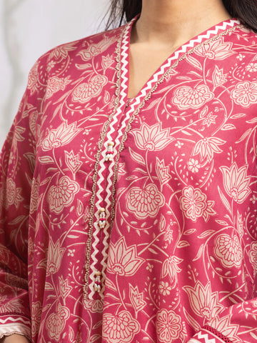 EDENROBE-29588-Unstitched Pink Printed Khaddar 3 Piece
