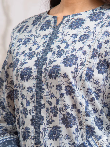 EDENROBE-29605-Unstitched Grey & Blue Printed Khaddar 3 Piece -