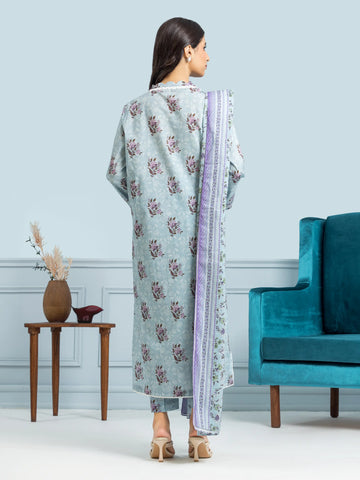 EDENROBE-29648-Unstitched Light Blue Printed Khaddar 3 Piece