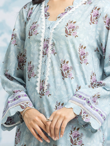 EDENROBE-29648-Unstitched Light Blue Printed Khaddar 3 Piece