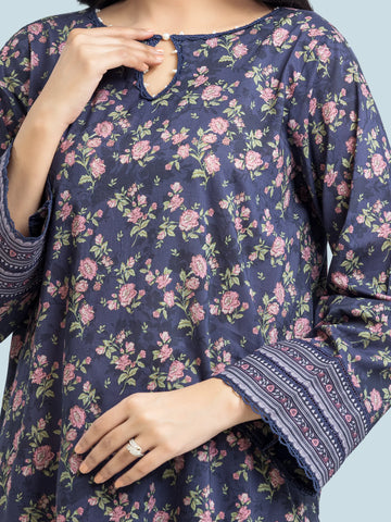 EDENROBE-29650-Unstitched Purple Multi Printed Khaddar 3 Piece