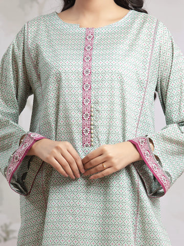 EDENROBE-29801-Unstitched Mist Green Printed Khaddar 3 Piece