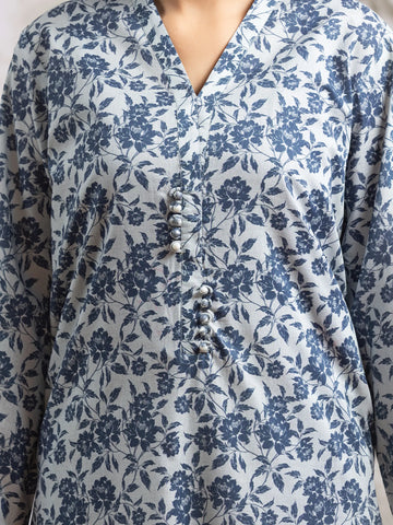 EDENROBE-29816-Unstitched Grey & Blue Printed Khaddar 3 Piece