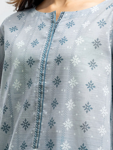 EDENROBE-EWU24A4-29124-3P Unstitched Grey Printed Viscose 3 Piece