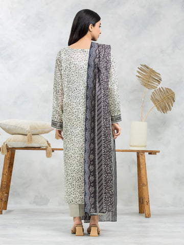 EDENROBE-29192-Unstitched Cream Printed Viscose 3 Piece