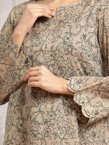 EDENROBE-M2-186-Women's Beige Unstitched